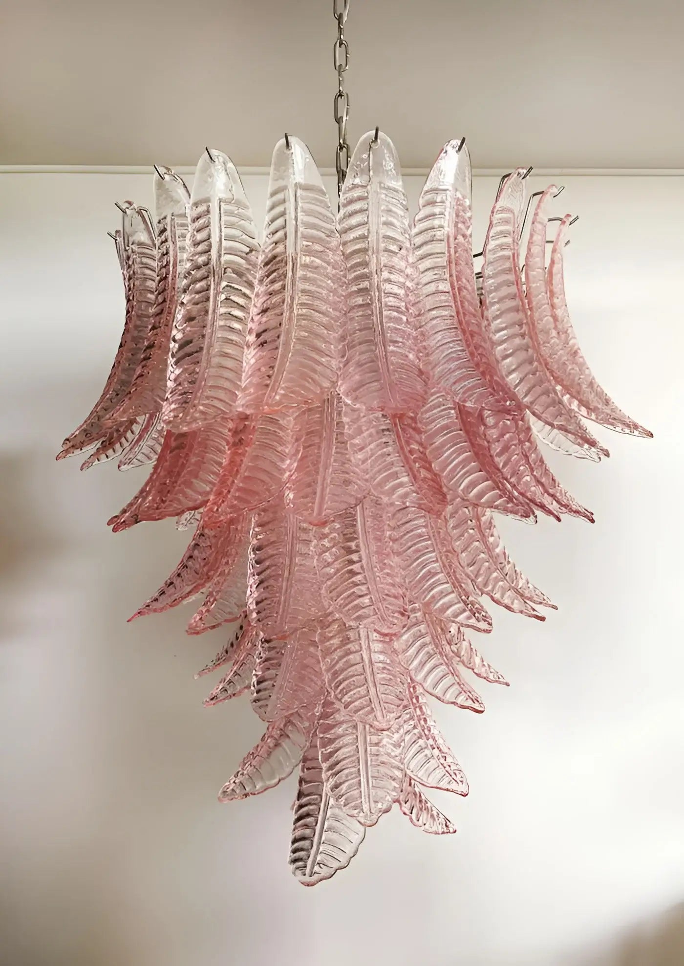 Gorgeous Murano Felci Pink Glass Chandelier - Nuvé
