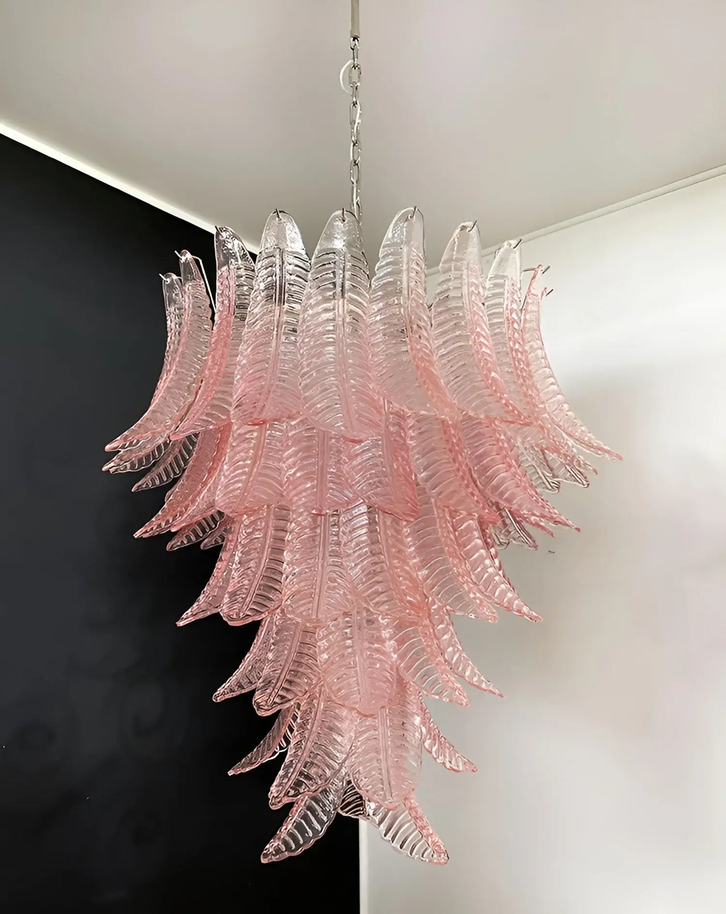 Gorgeous Murano Felci Pink Glass Chandelier - Nuvé