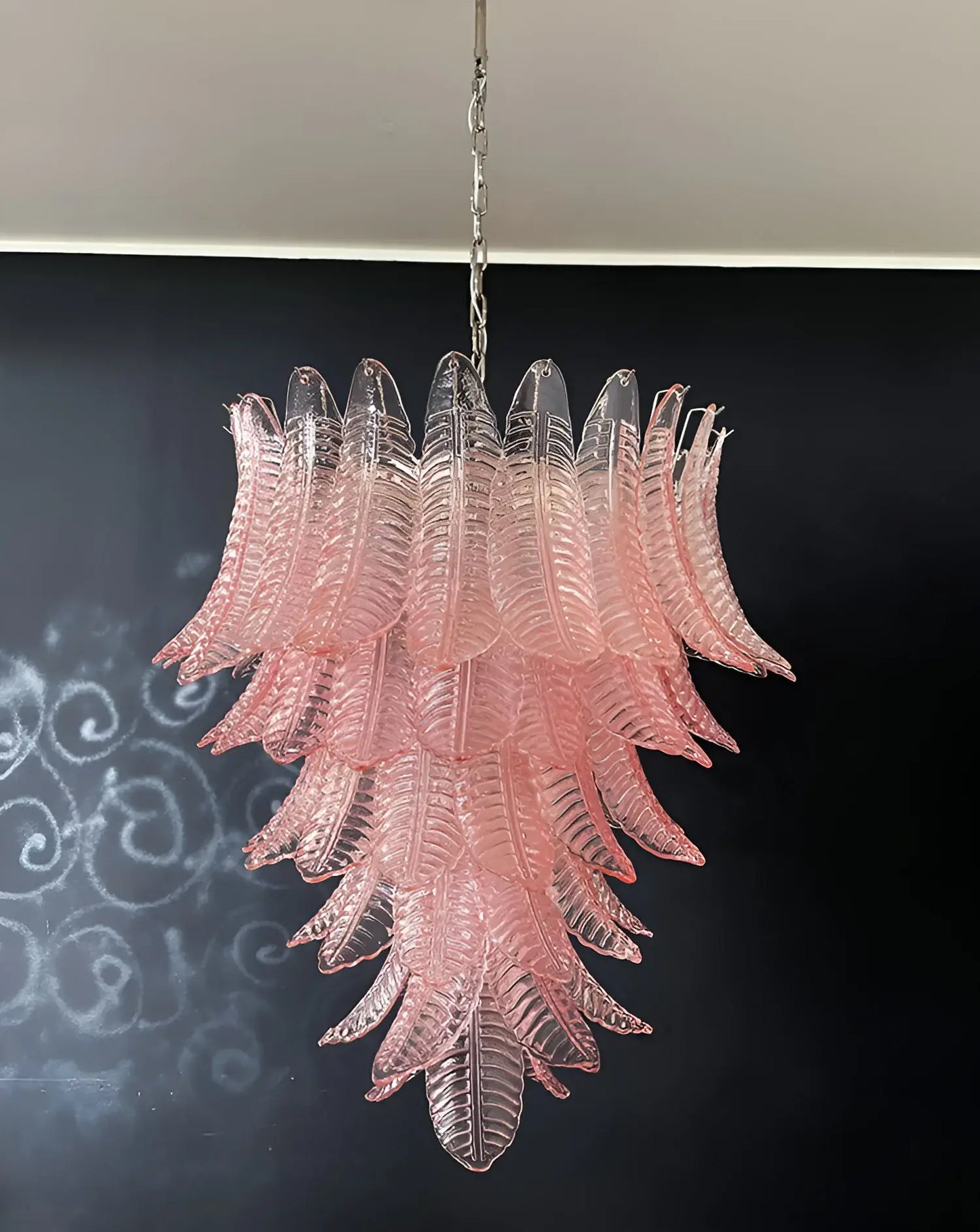 Gorgeous Murano Felci Pink Glass Chandelier - Nuvé