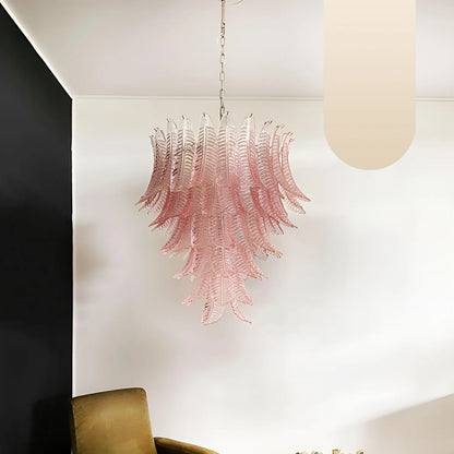 Gorgeous Murano Felci Pink Glass Chandelier - Nuvé