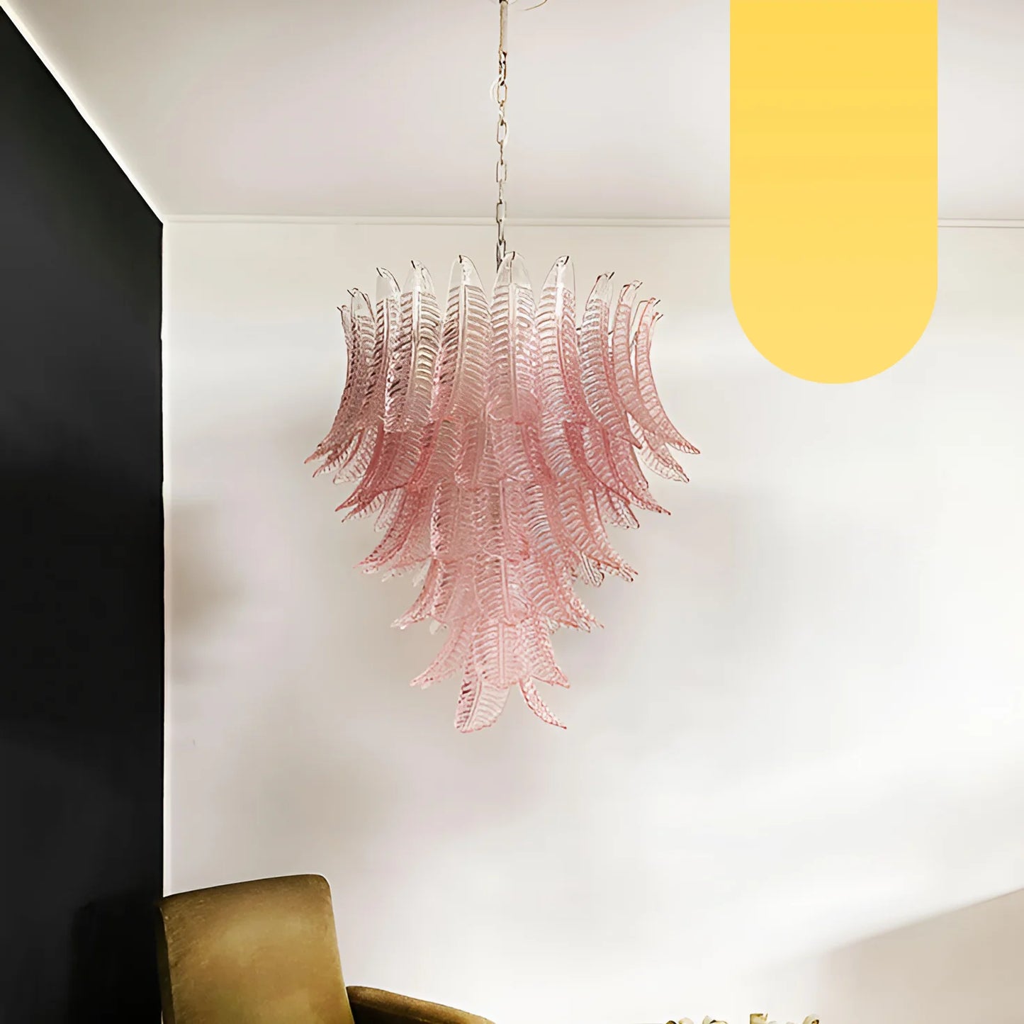 Gorgeous Murano Felci Pink Glass Chandelier - Nuvé