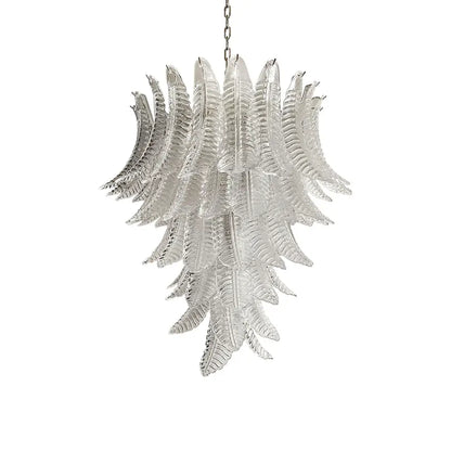 Gorgeous Murano Felci Transparent Glass Chandelier - Nuvé