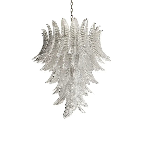 Gorgeous Murano Felci Transparent Glass Chandelier - Nuvé