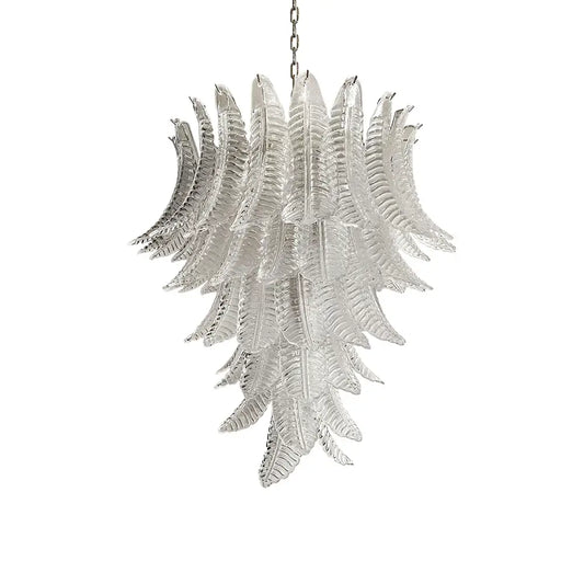 Gorgeous Murano Felci Transparent Glass Chandelier - Nuvé
