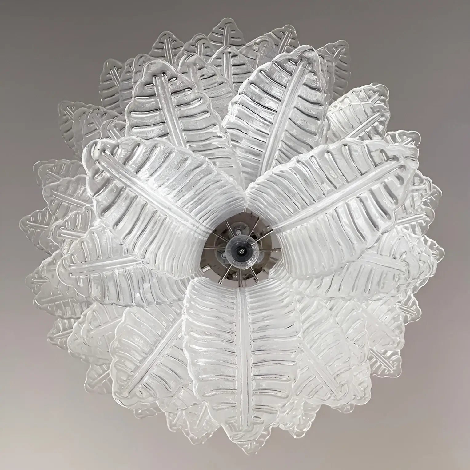 Gorgeous Murano Felci Transparent Glass Chandelier - Nuvé