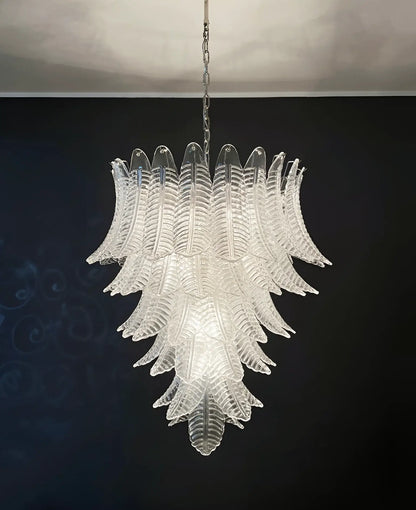 Gorgeous Murano Felci Transparent Glass Chandelier - Nuvé