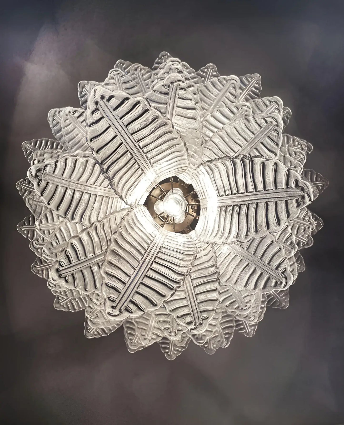 Gorgeous Murano Felci Transparent Glass Chandelier - Nuvé
