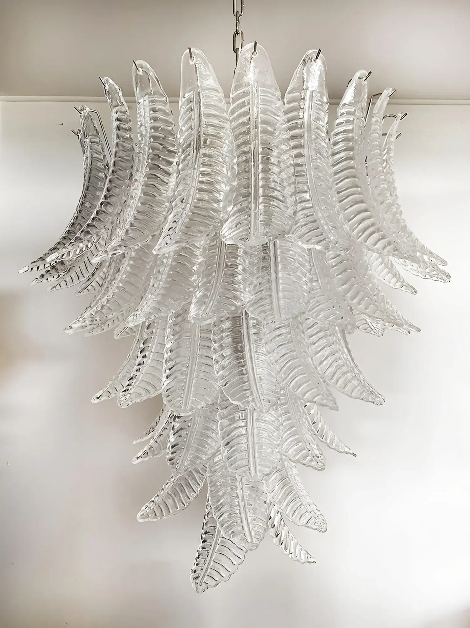 Gorgeous Murano Felci Transparent Glass Chandelier - Nuvé