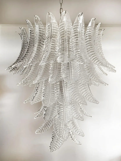 Gorgeous Murano Felci Transparent Glass Chandelier - Nuvé