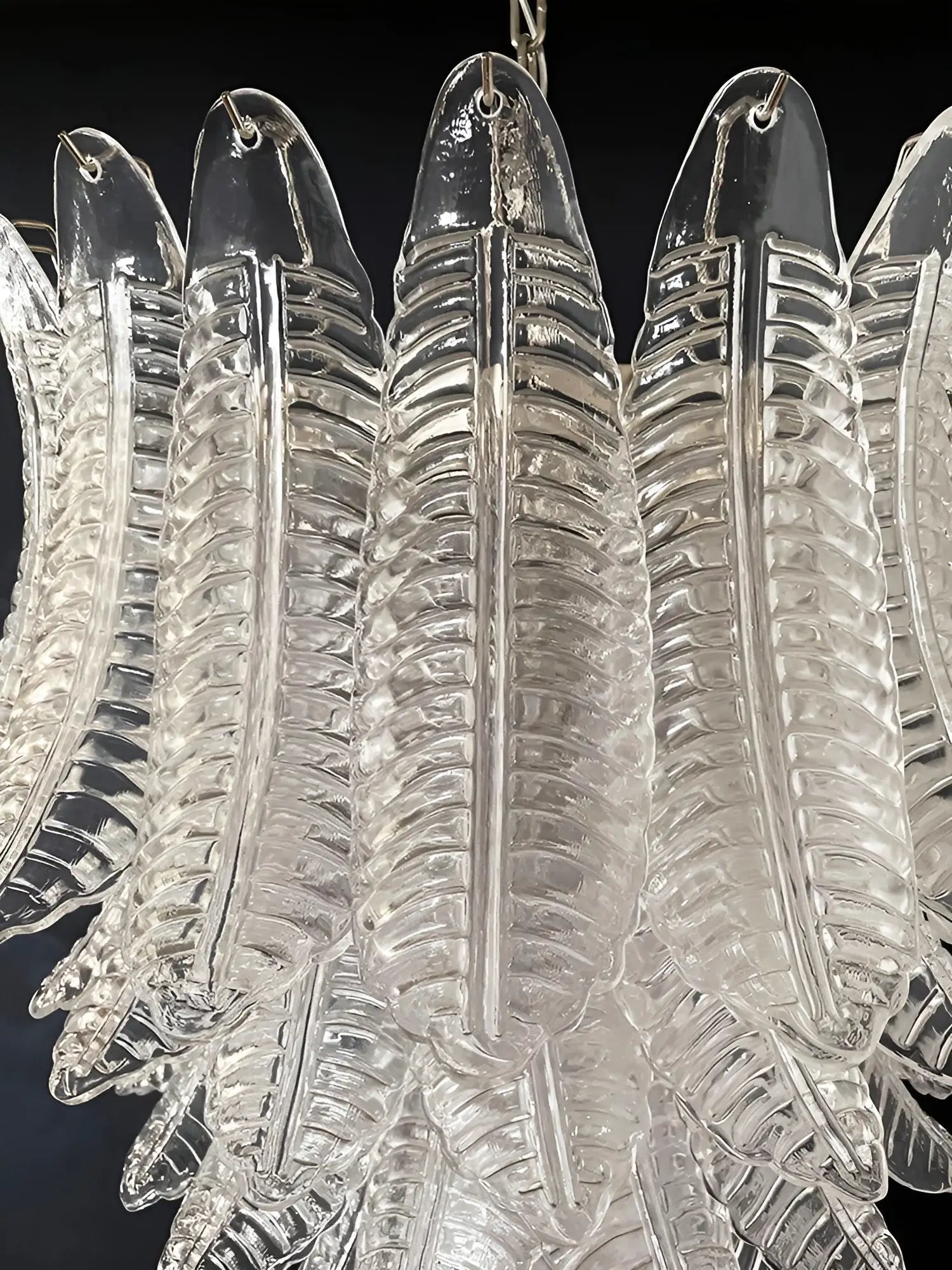 Gorgeous Murano Felci Transparent Glass Chandelier - Nuvé