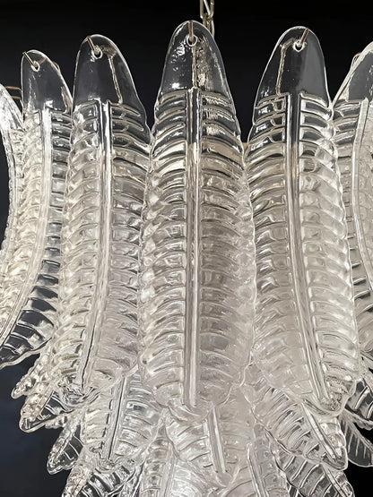 Gorgeous Murano Felci Transparent Glass Chandelier - Nuvé