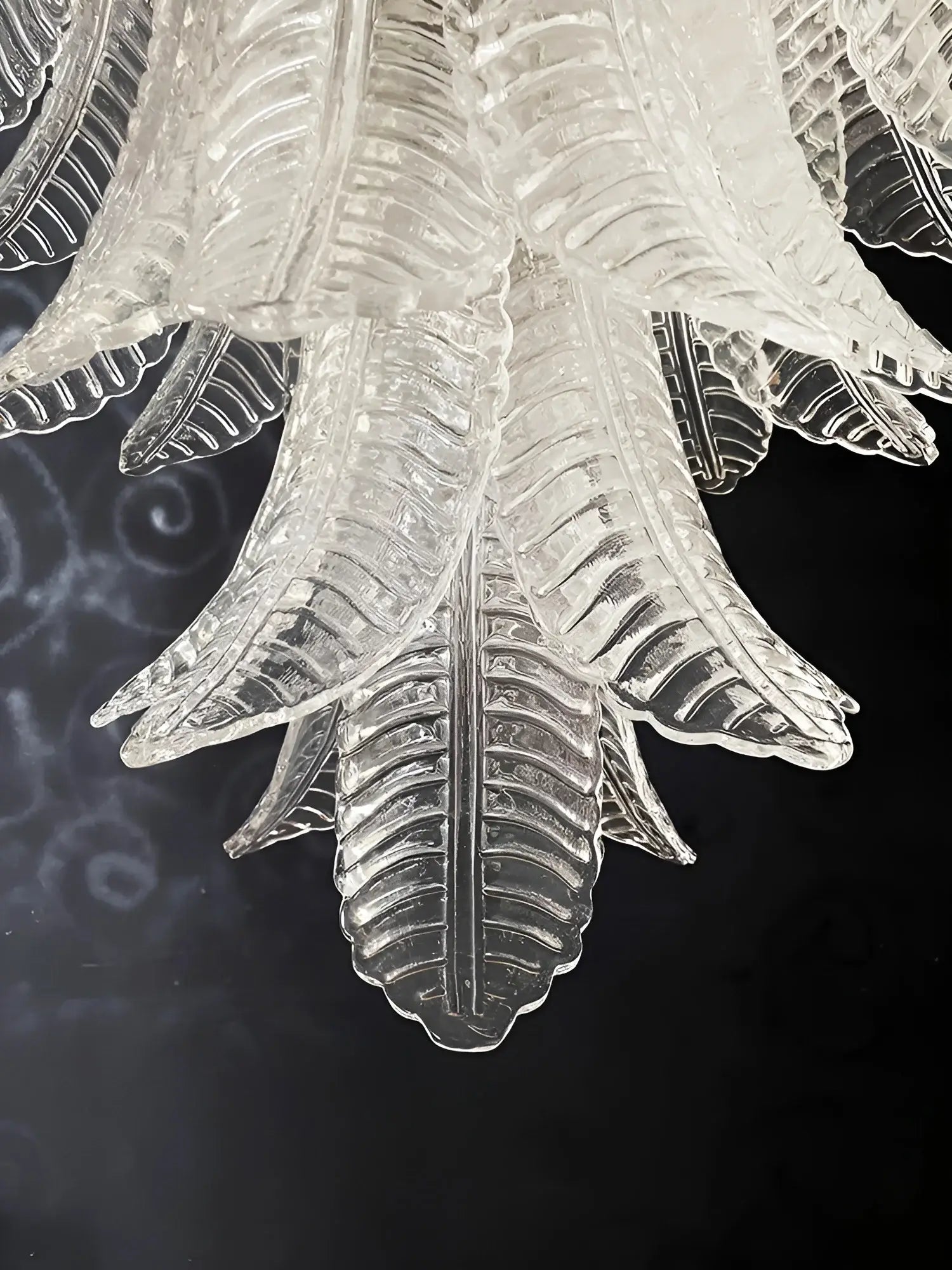 Gorgeous Murano Felci Transparent Glass Chandelier - Nuvé