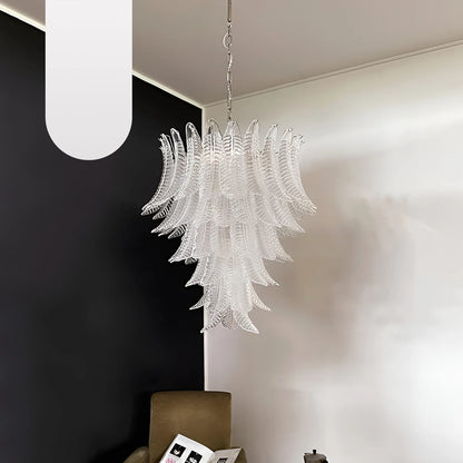 Gorgeous Murano Felci Transparent Glass Chandelier - Nuvé