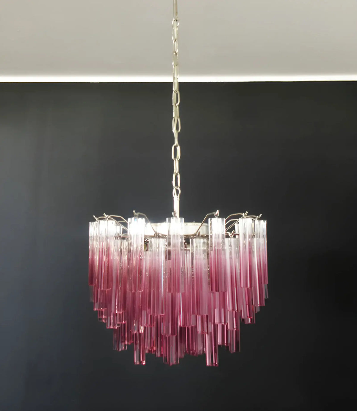 Gorgeous Murano Quadriedri Prisms Chandelier