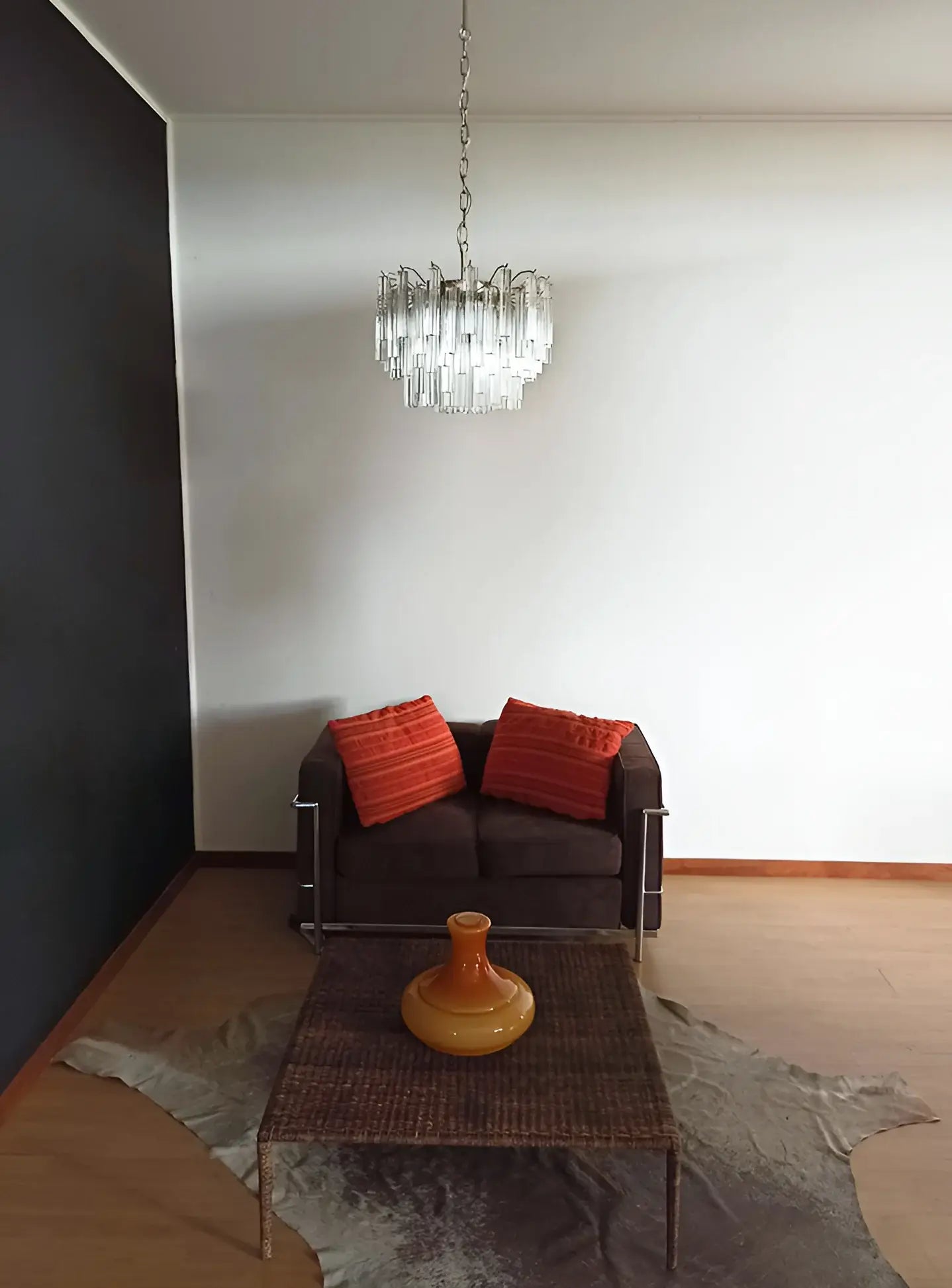 Gorgeous Murano Quadriedri Prisms Transparent Chandelier - Nuvé
