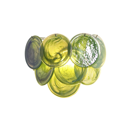 Green Murano Disc Wall Sconce - Nuvé