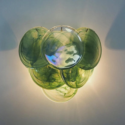 Green Murano Disc Wall Sconce - Nuvé