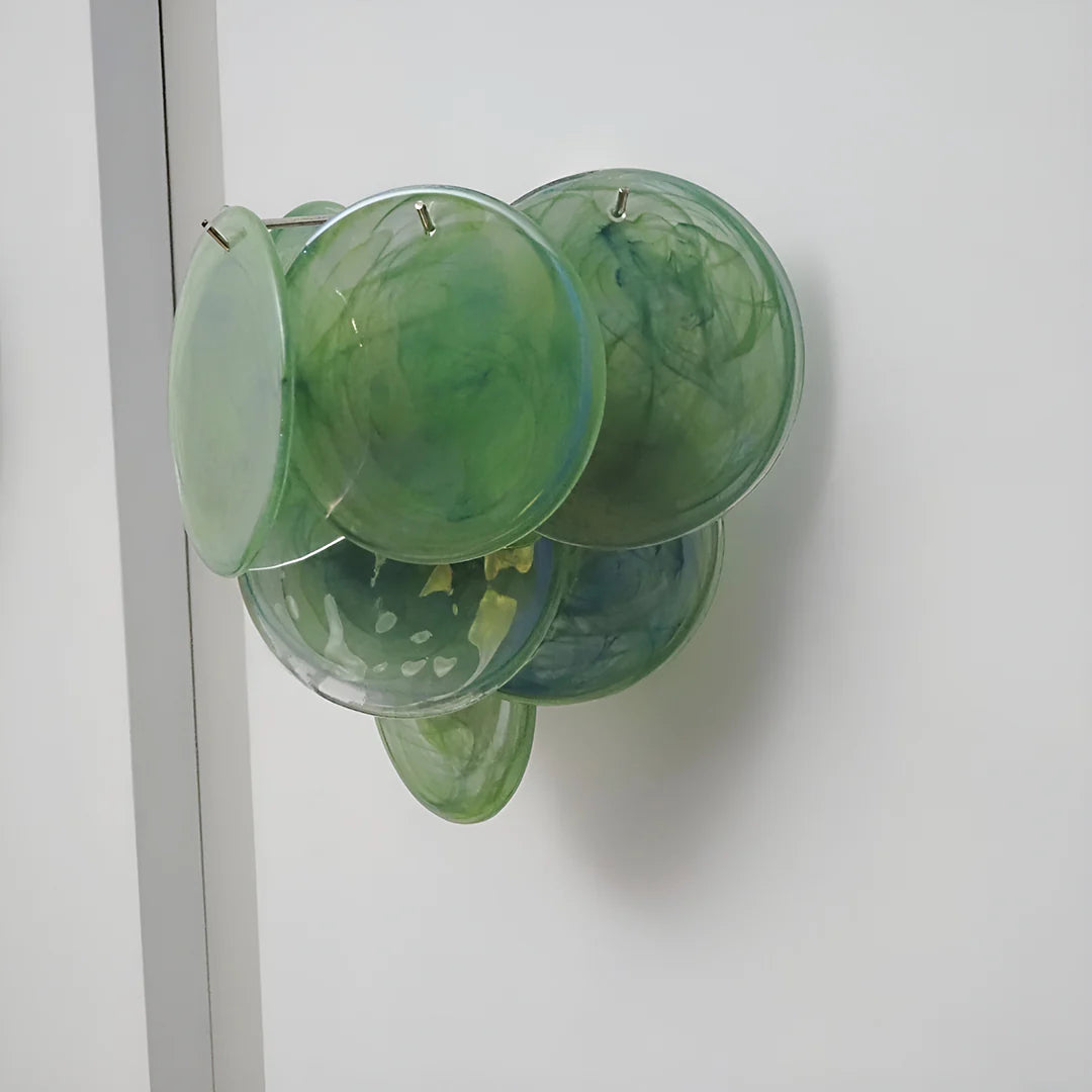Green Murano Disc Wall Sconce - Nuvé