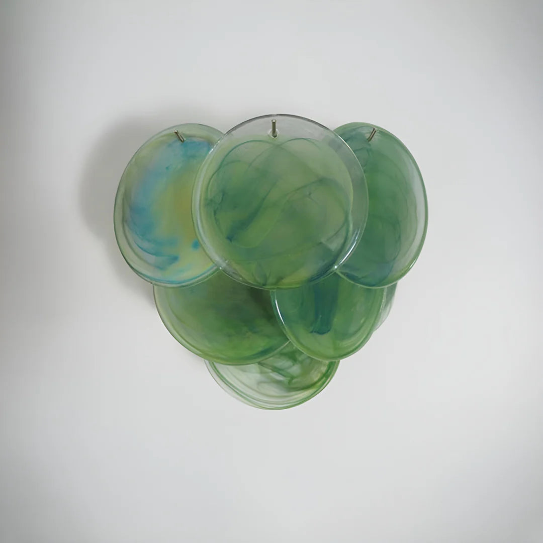 Green Murano Disc Wall Sconce - Nuvé