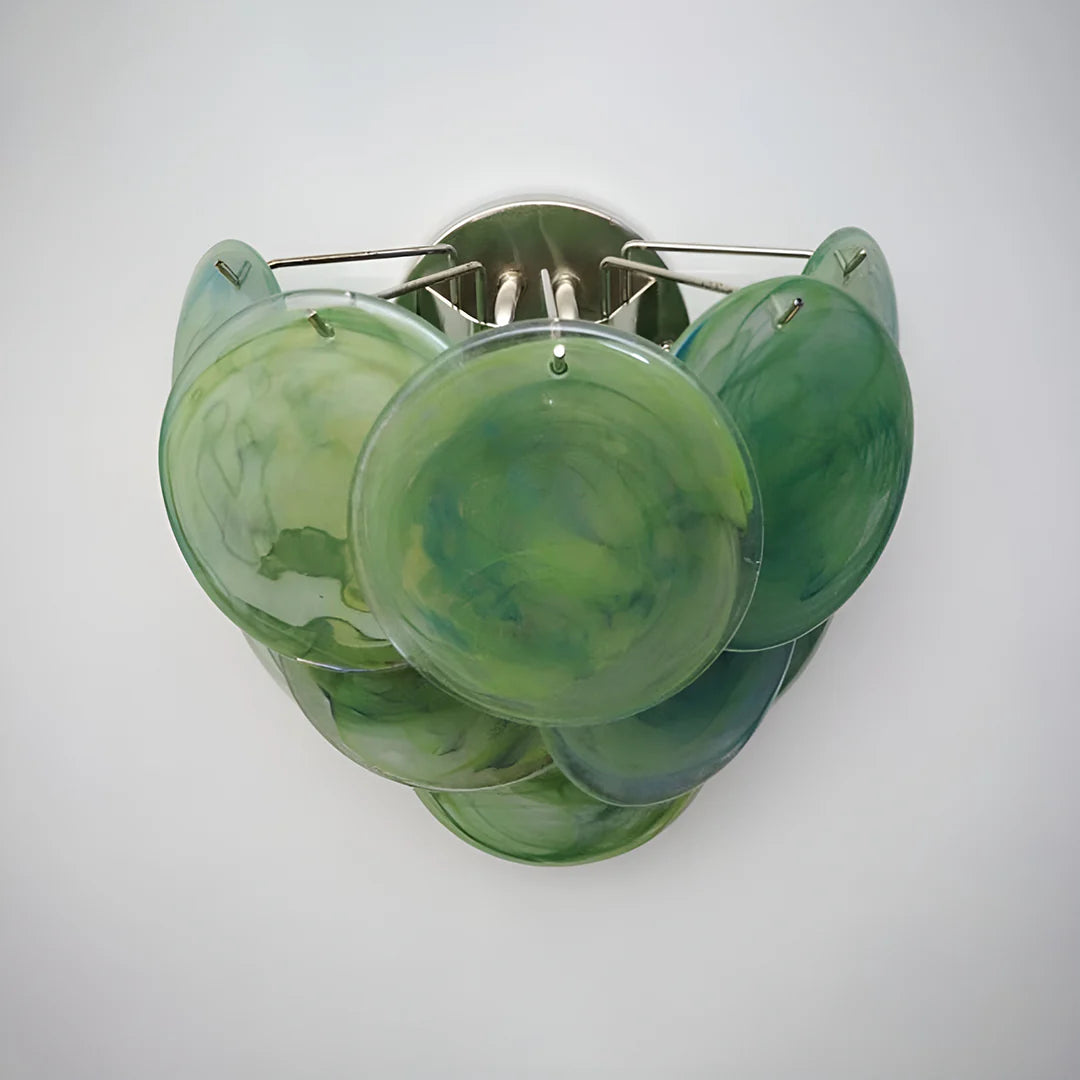 Green Murano Disc Wall Sconce - Nuvé