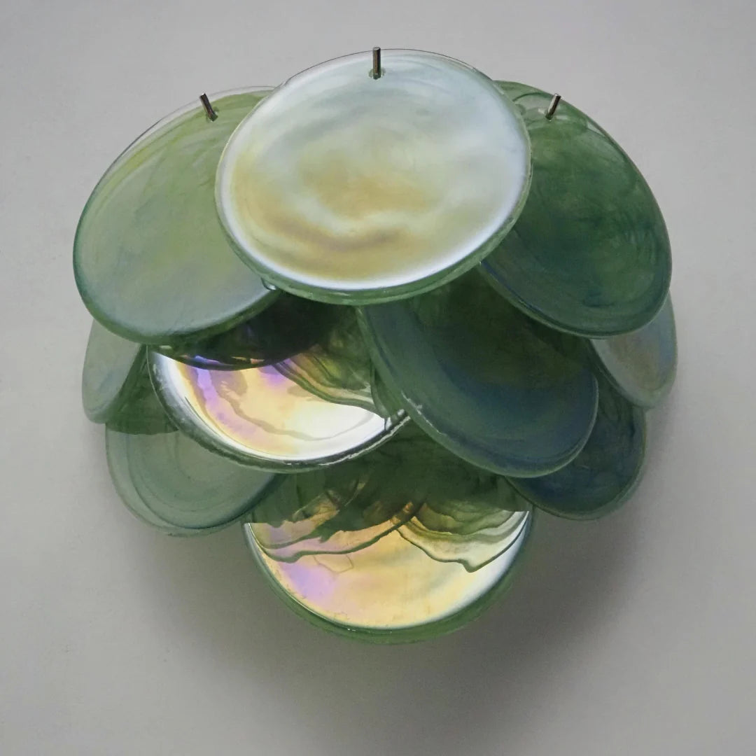 Green Murano Disc Wall Sconce - Nuvé