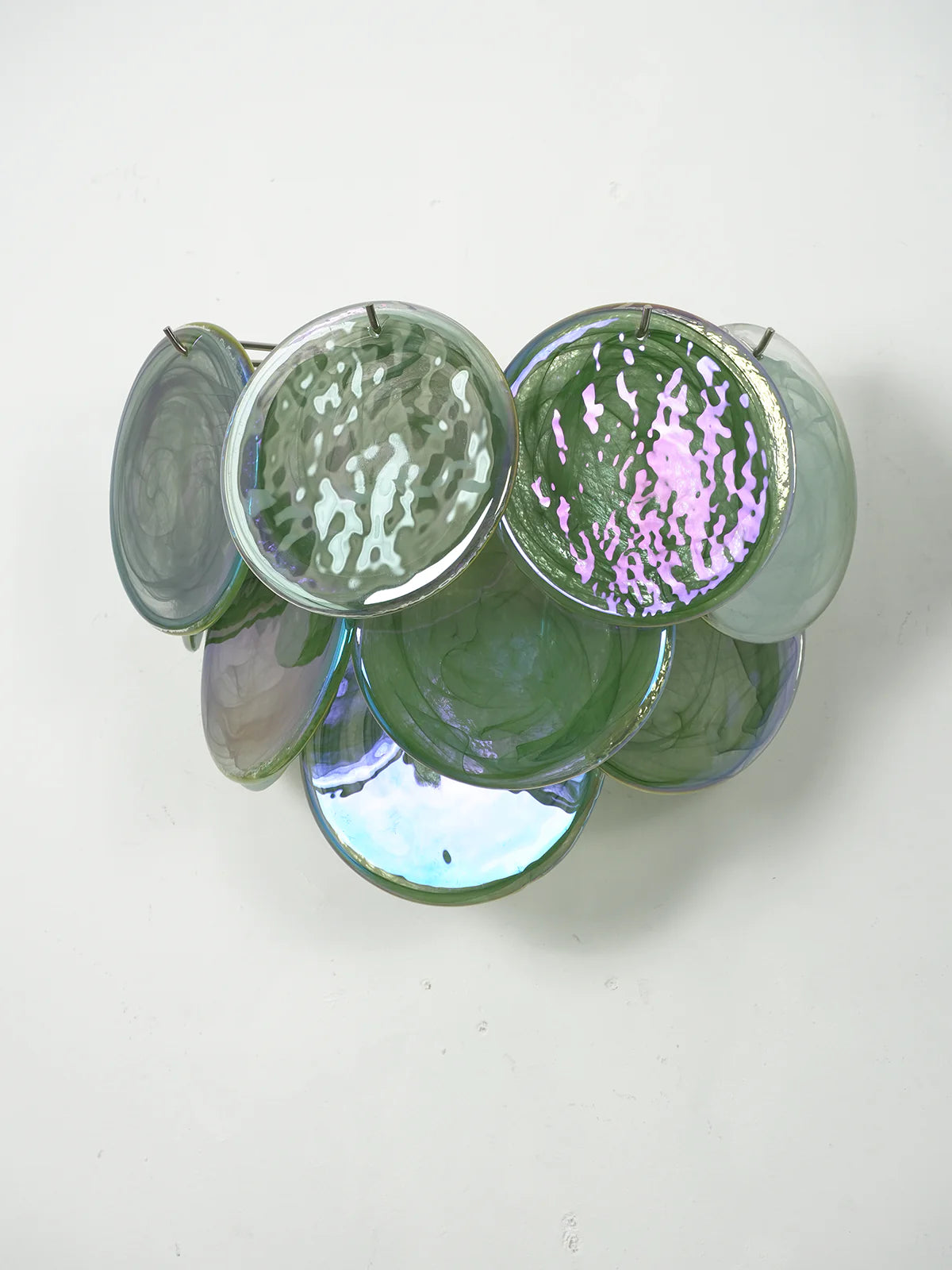 Green Murano Disc Wall Sconce - Nuvé