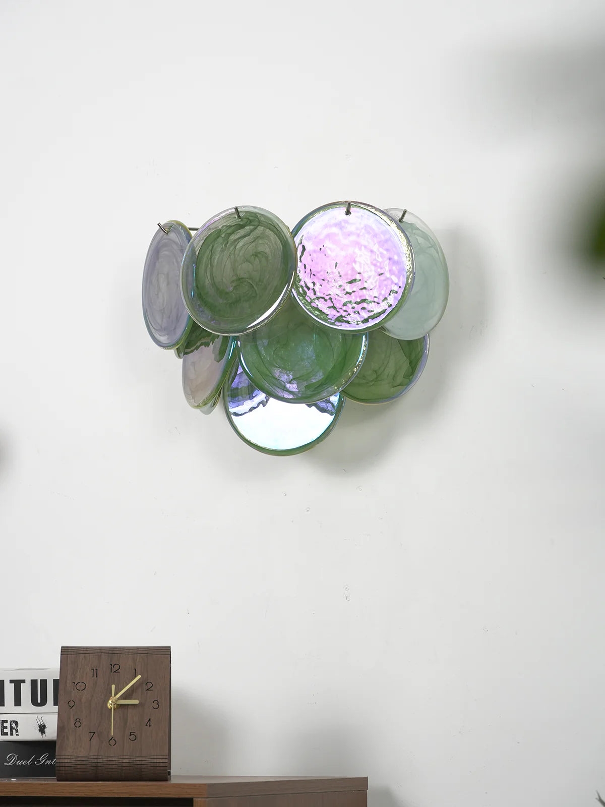 Green Murano Disc Wall Sconce - Nuvé