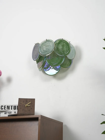 Green Murano Disc Wall Sconce - Nuvé