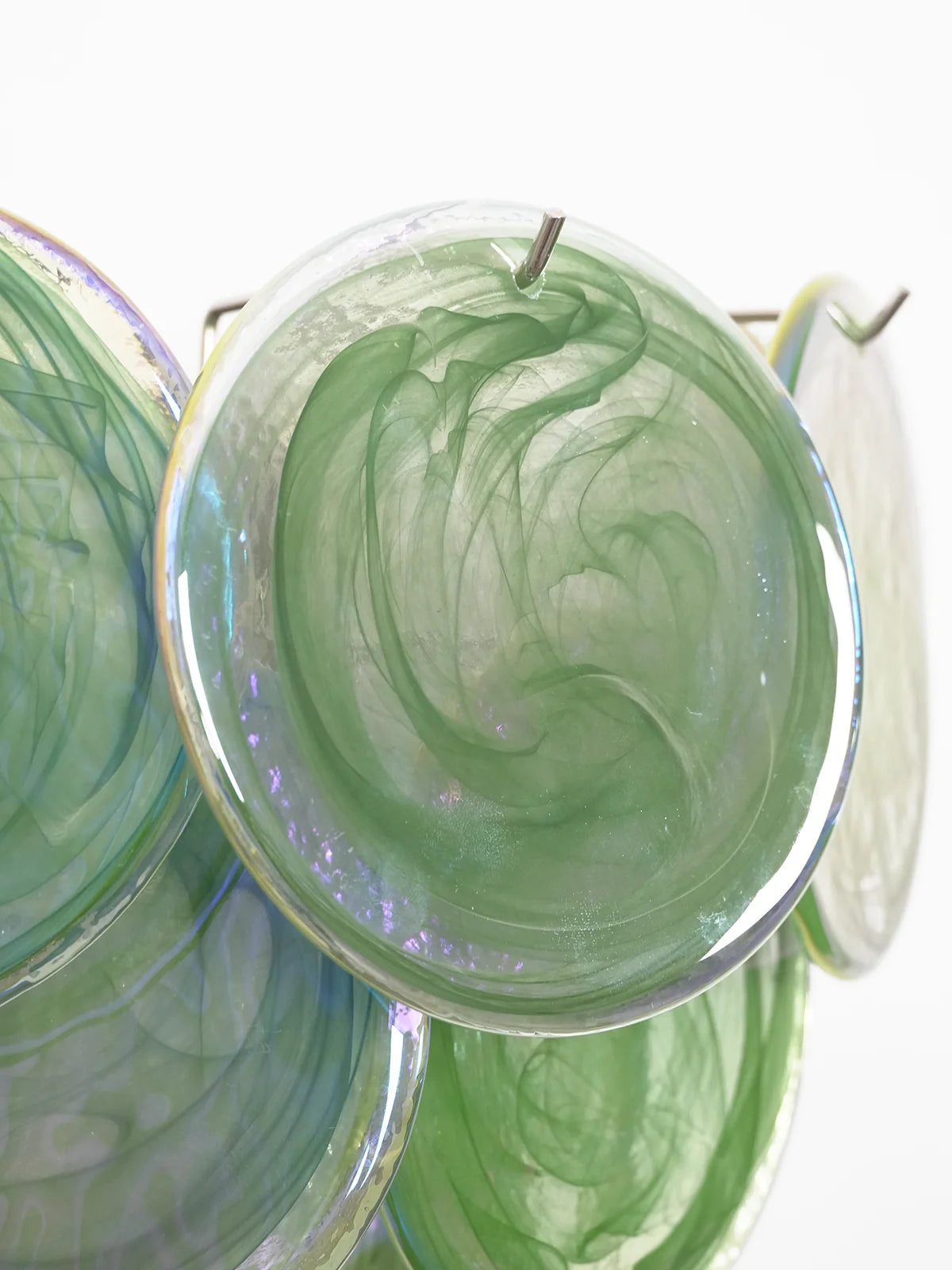 Green Murano Disc Wall Sconce - Nuvé