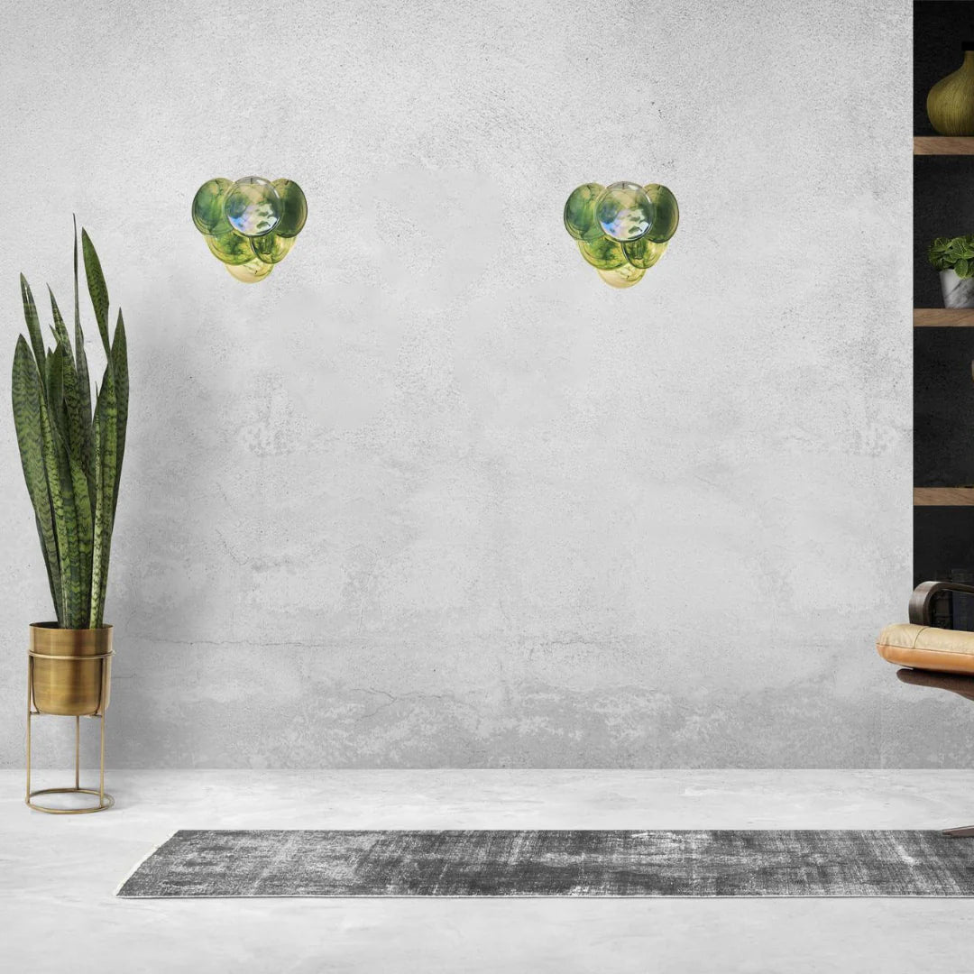 Green Murano Disc Wall Sconce - Nuvé
