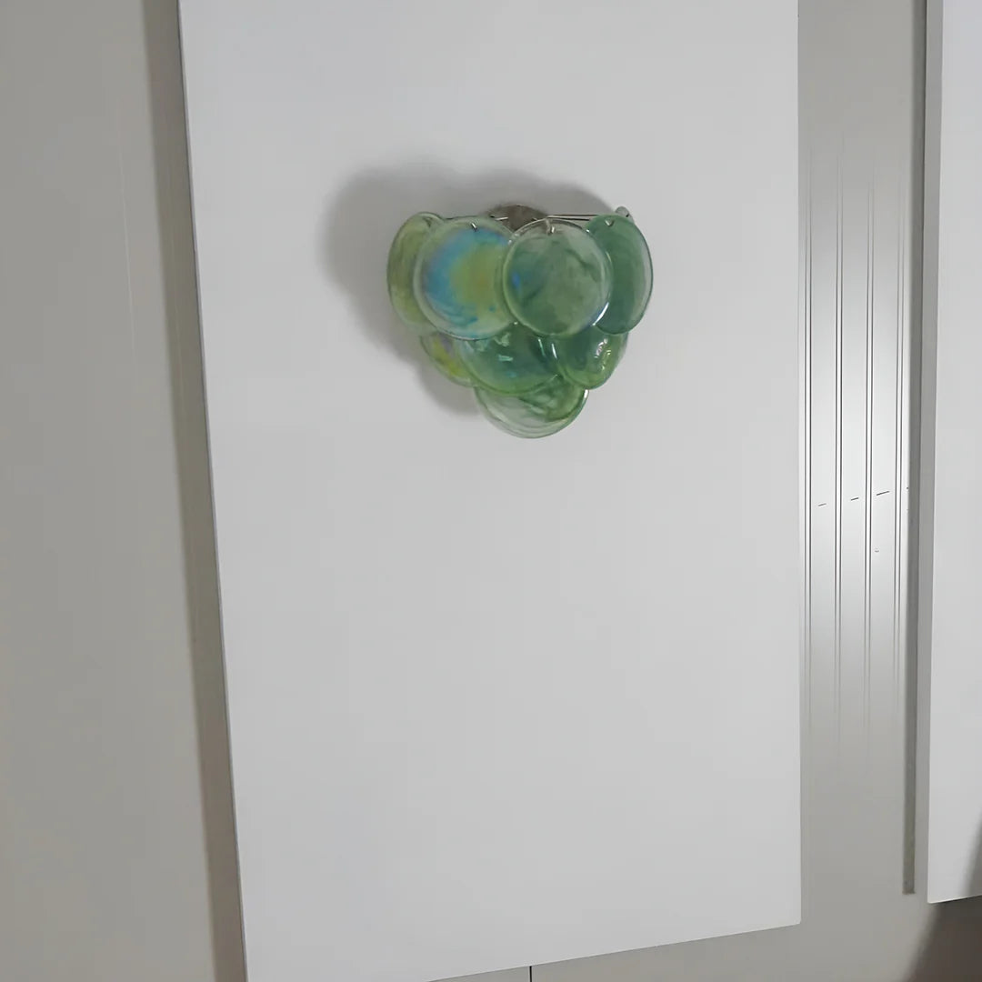 Green Murano Disc Wall Sconce - Nuvé
