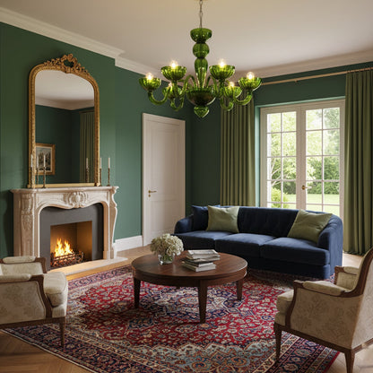 Green Ares Murano Glass Chandelier - Nuvé