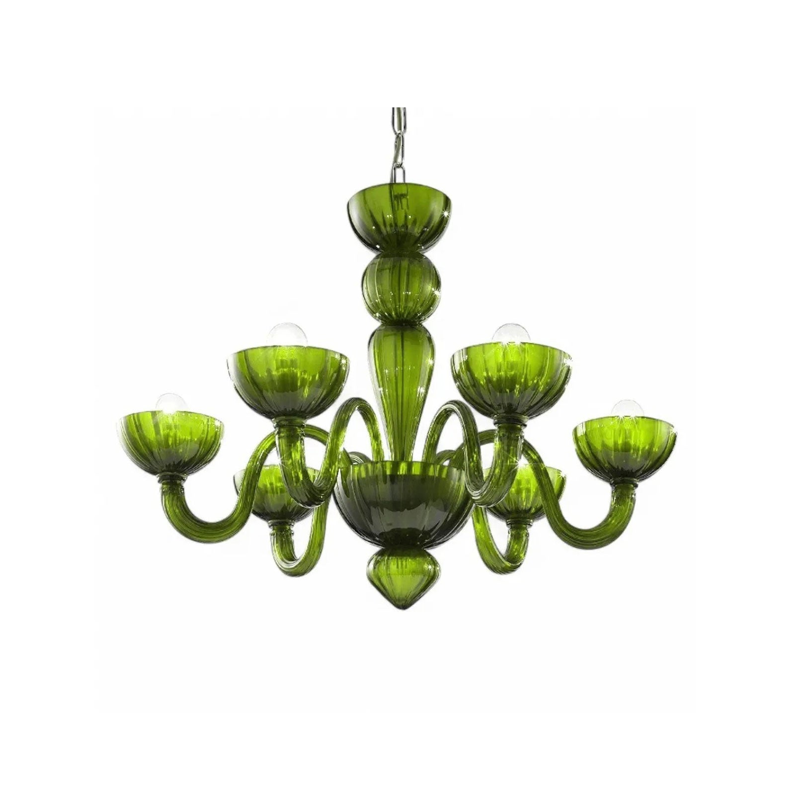 Green Ares Murano Glass Chandelier - Nuvé