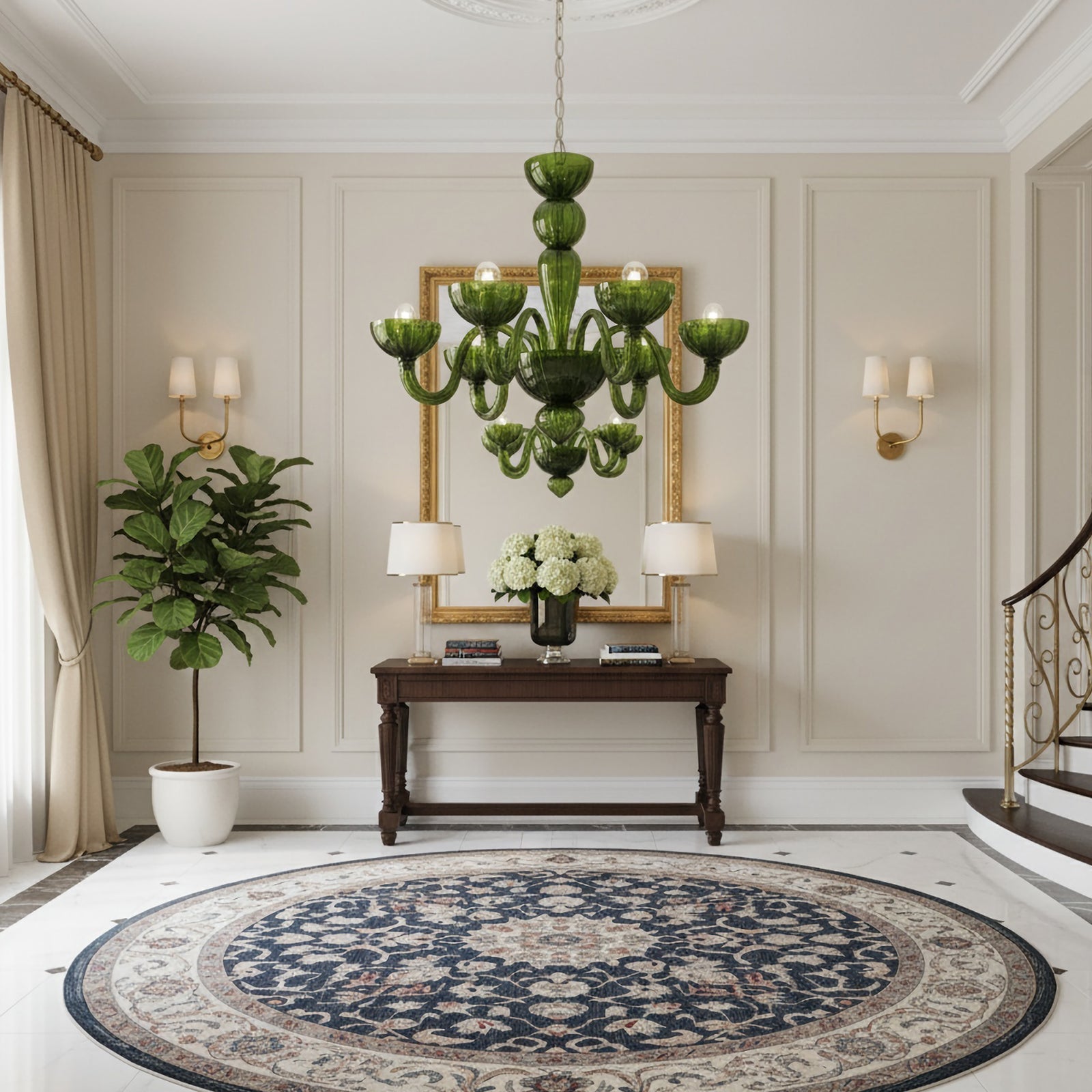 Green Ares Murano Glass Chandelier - Nuvé