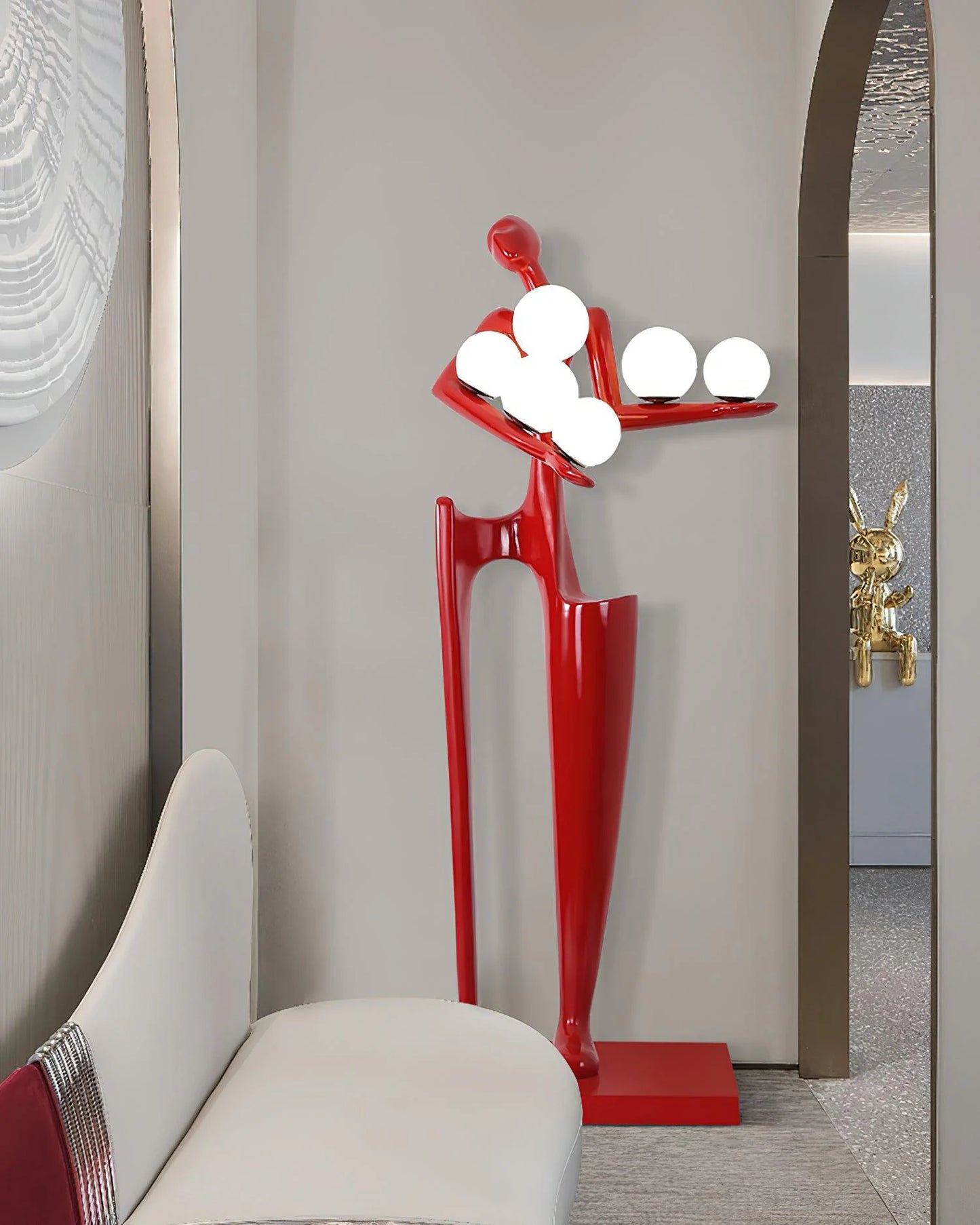 Greeter Sculpture Figure Floor Lamp - Nuvé