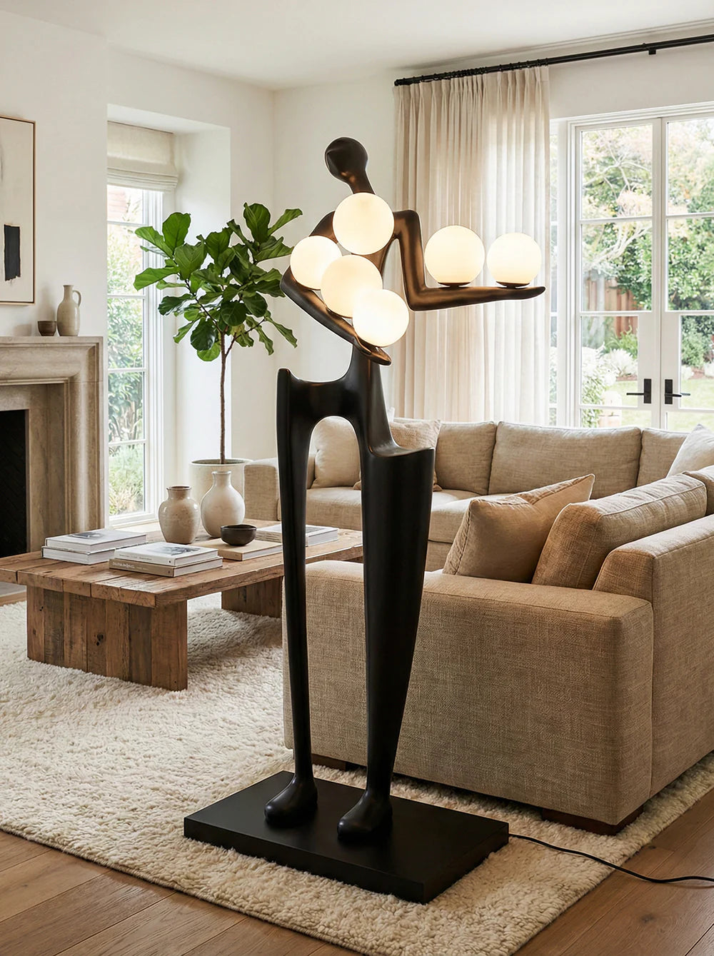 Greeter Sculpture Figure Floor Lamp - Nuvé