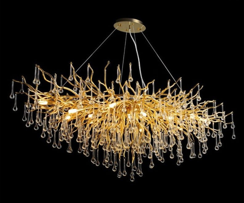 Ooze Drop-Shaped Crystal Chandelier - Nuvé
