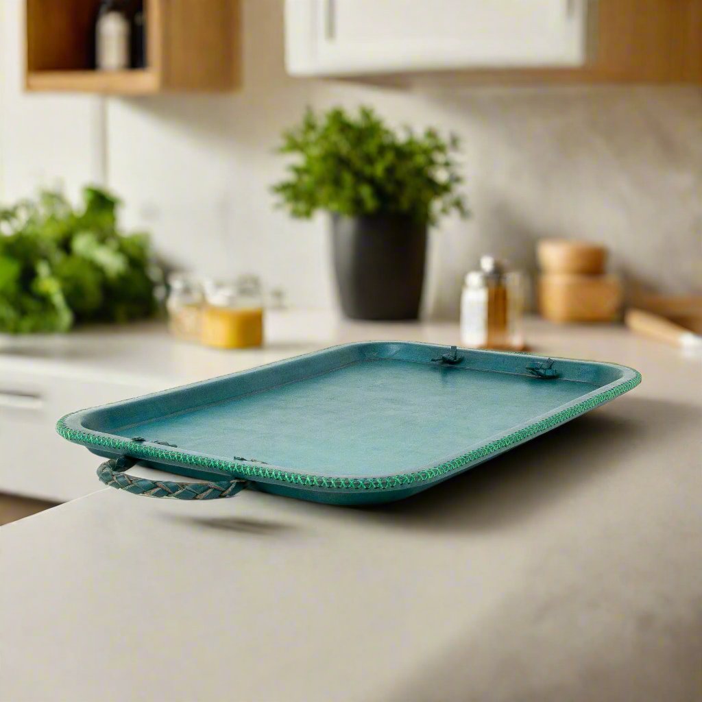 Hermana | 16” Serving Tray with Embroidered Handles - Nuvé
