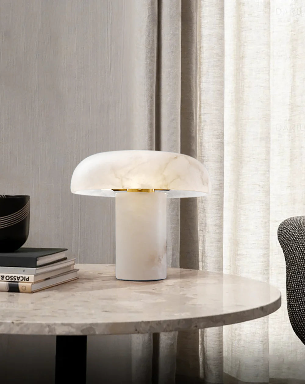 Modern Alabaster Habros Table Lamp - Nuvé