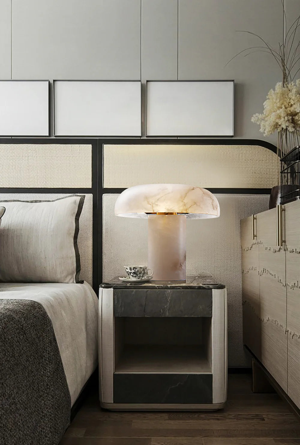 Modern Alabaster Habros Table Lamp - Nuvé