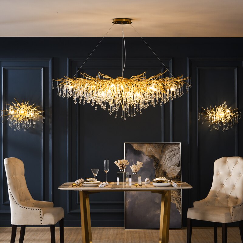 Ooze Drop-Shaped Crystal Chandelier - Nuvé