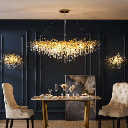 Ooze Drop-Shaped Crystal Chandelier - Nuvé