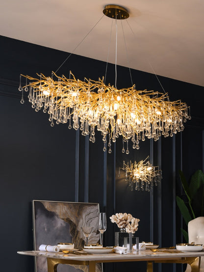 Ooze Drop-Shaped Crystal Chandelier - Nuvé