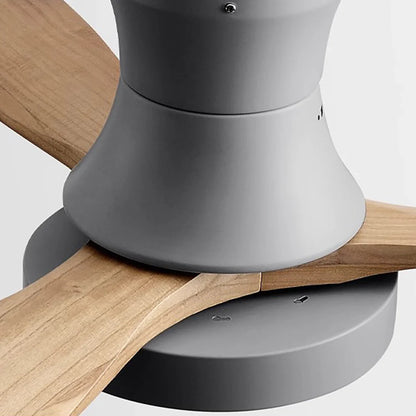 Hugger Wood Blade Ceiling Fan Lamp - Nuvé