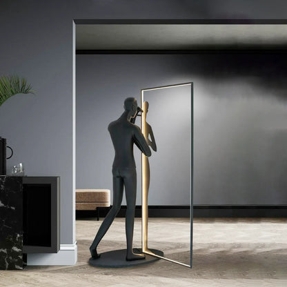 Human Mirror Sculpture Floor Lamp - Nuvé