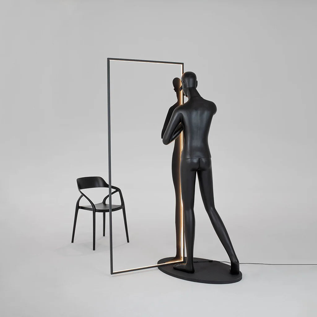 Human Mirror Sculpture Floor Lamp - Nuvé