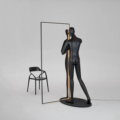 Human Mirror Sculpture Floor Lamp - Nuvé