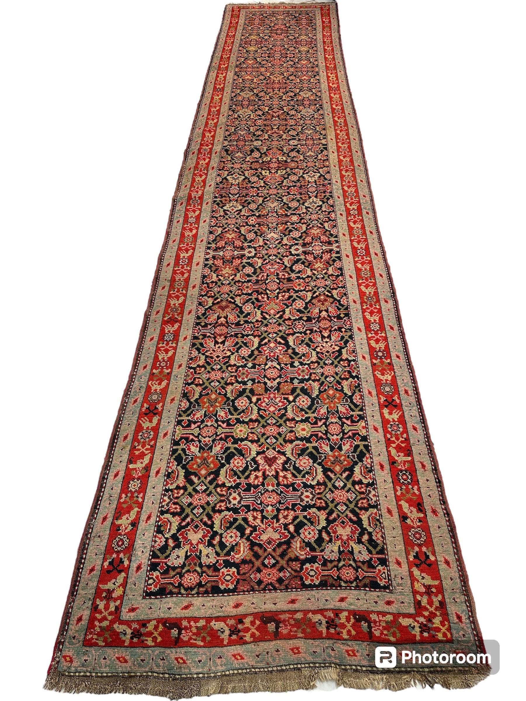 3’4” x 17’ Karabkah Antique Caucasian Wool on Wool Runner - Nuvé