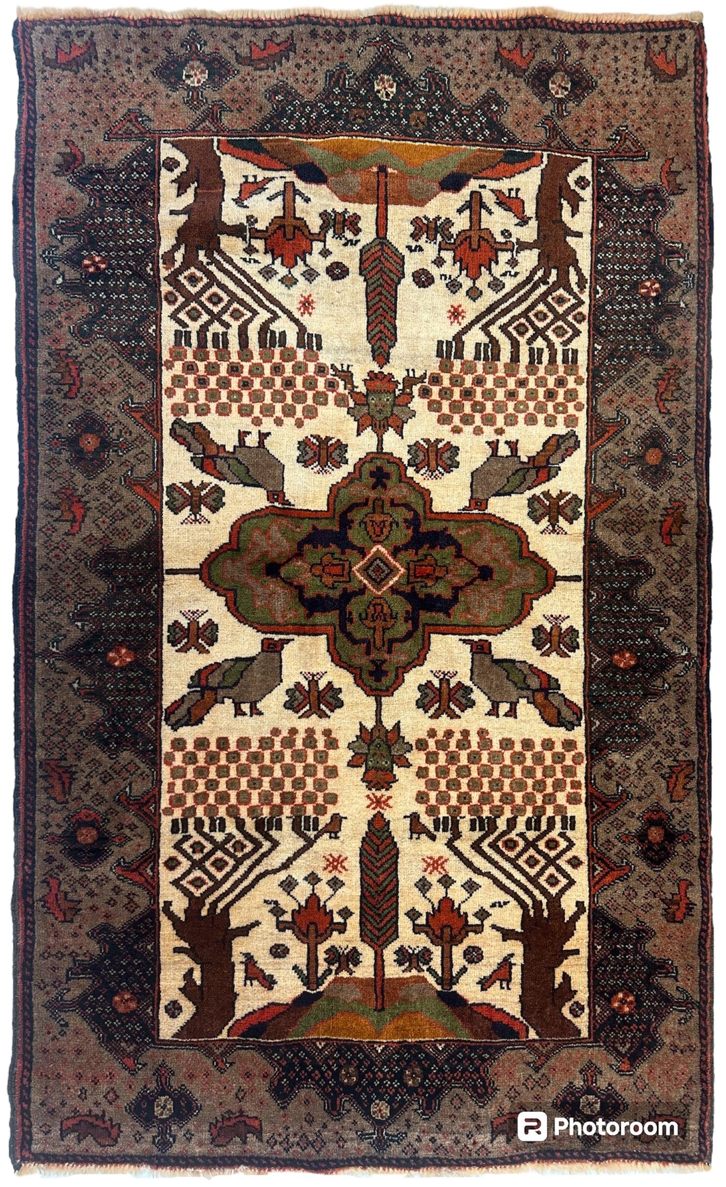 Antique Persian Baloch, Baluch Rug 2’10 x 4’8” - Nuvé