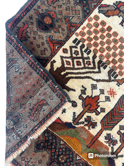 Antique Persian Baloch, Baluch Rug 2’10 x 4’8” - Nuvé